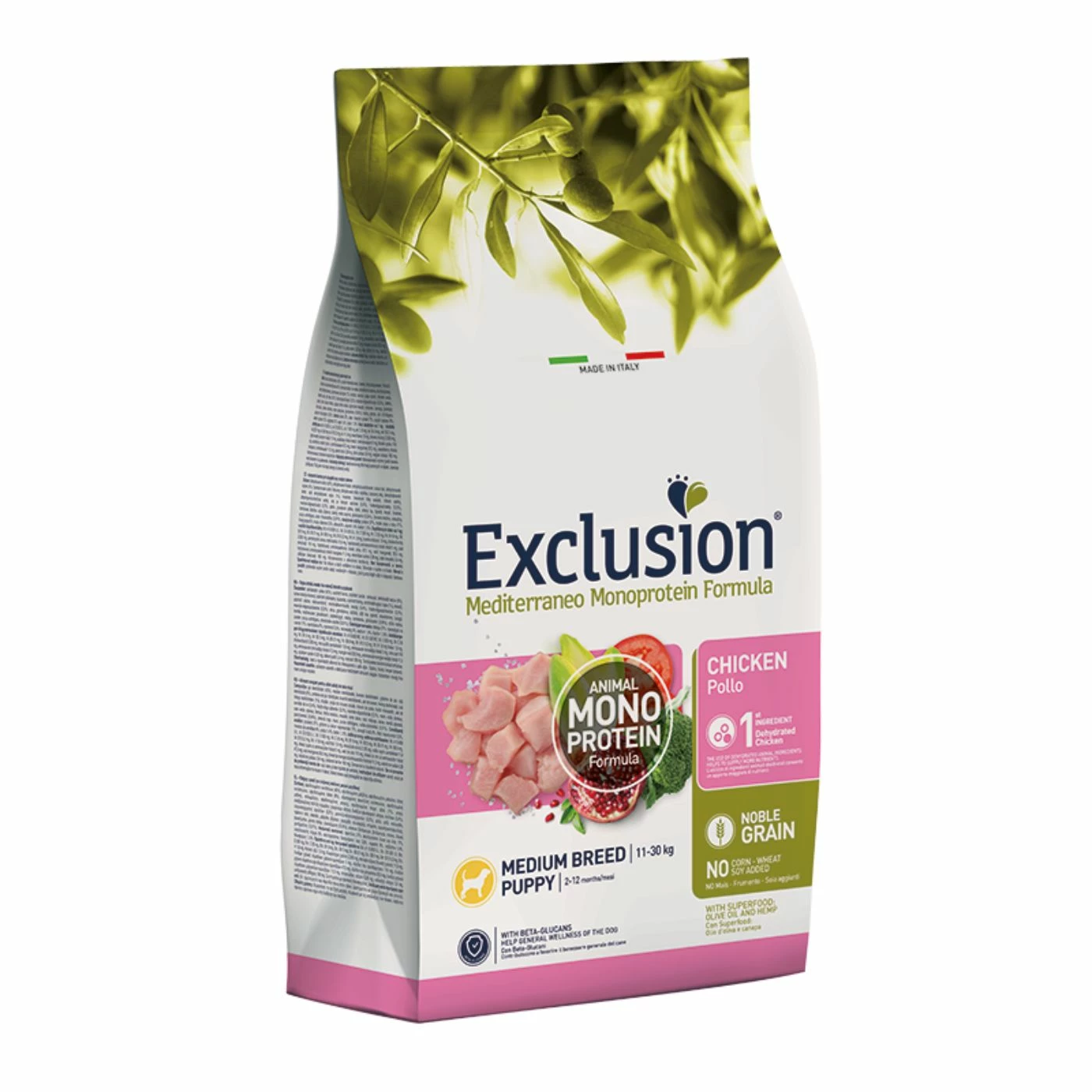 Exclusion Mediterraneo Monoproteico Noble Grain Puppy Medium Pollo Per Cuccioli 1 Exclusion Mediterraneo Monoproteico Noble Grain Puppy Medium Pollo Per Cuccioli