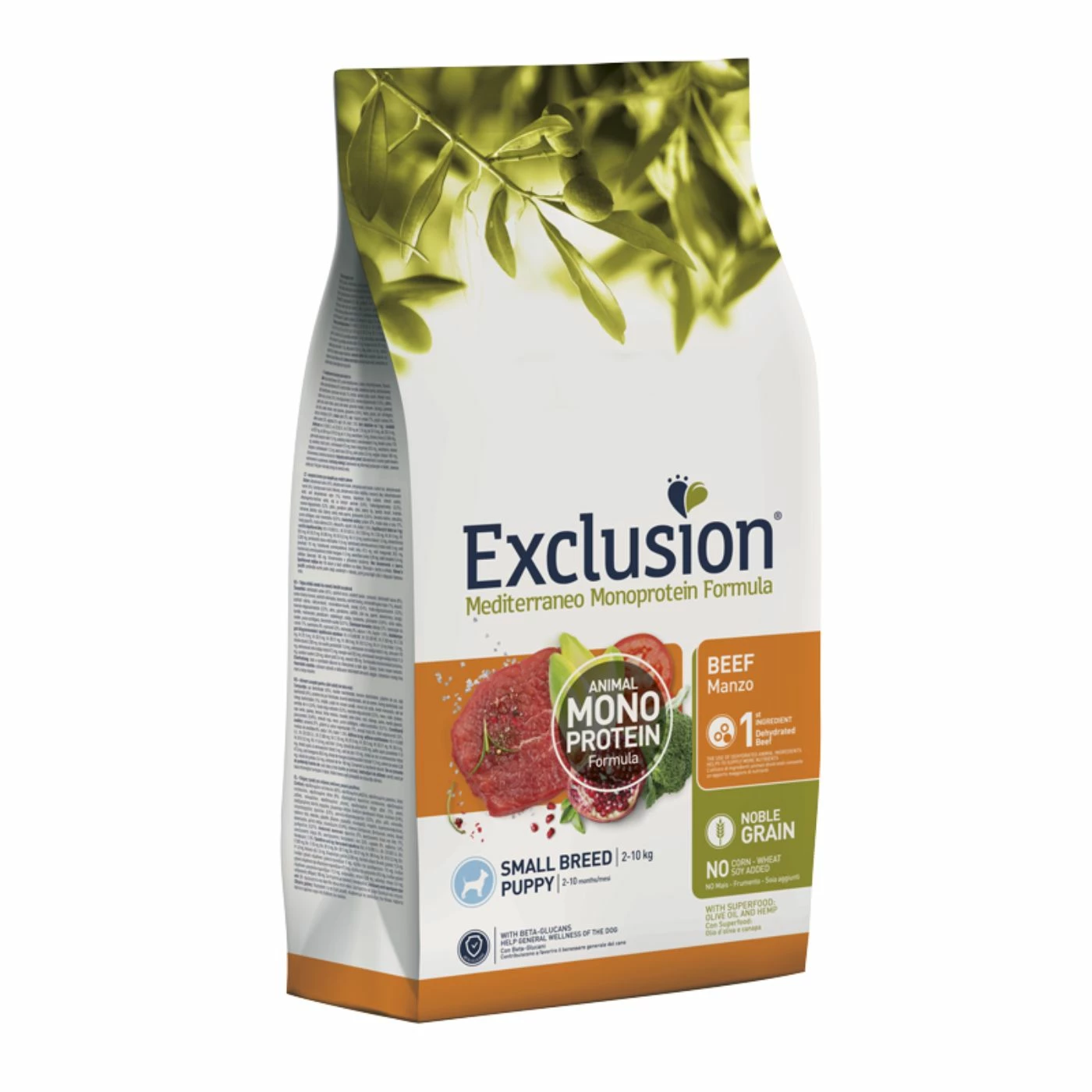 Exclusion Mediterraneo Monoproteico Noble Grain Puppy Small Manzo Per Cuccioli 2kg 1 Exclusion Mediterraneo Monoproteico Noble Grain Puppy Small Manzo Per Cuccioli 2kg