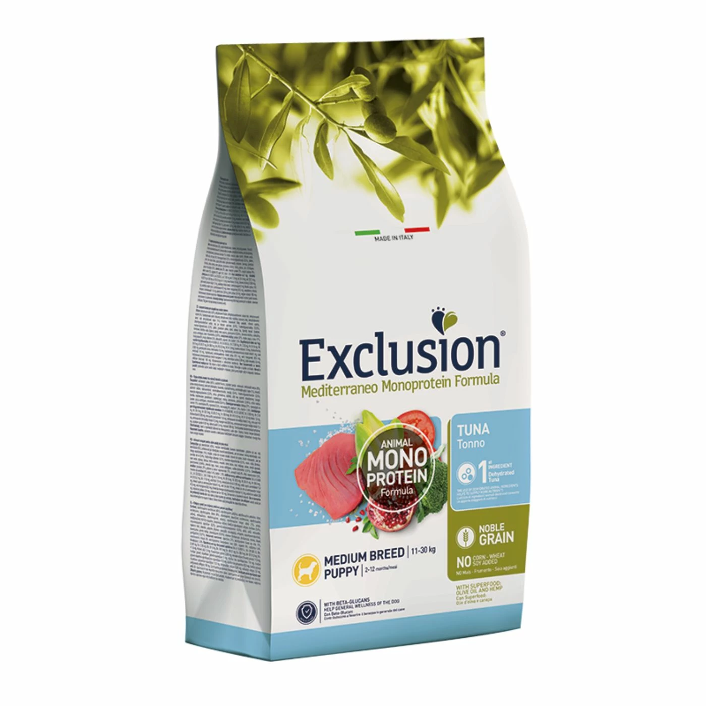 Exclusion Mediterraneo Monoproteico Noble Grain Puppy Medium Tonno Per Cuccioli 1 Exclusion Mediterraneo Monoproteico Noble Grain Puppy Medium Tonno Per Cuccioli