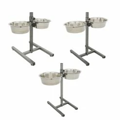 Trixie Bar Alza Ciotole In Acciaio Inox Per Cani