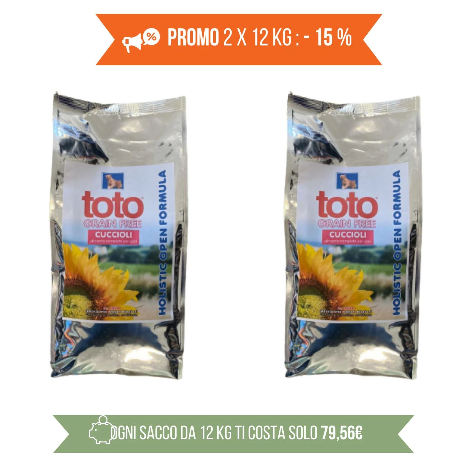 PROMO 2X12Kg Cuccioli Puppy Toto Holistic Open Formula Grain Free 1 PROMO 2X12Kg Cuccioli Puppy Toto Holistic Open Formula Grain Free