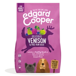 Edgard & Cooper Edgard&Cooper Adult Cervo Fresco E Anatra Ruspante Crocchette Cane