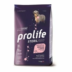Prolife Sterilised Maiale E Riso Medium Large Nutrigenomic Crocchette Cane